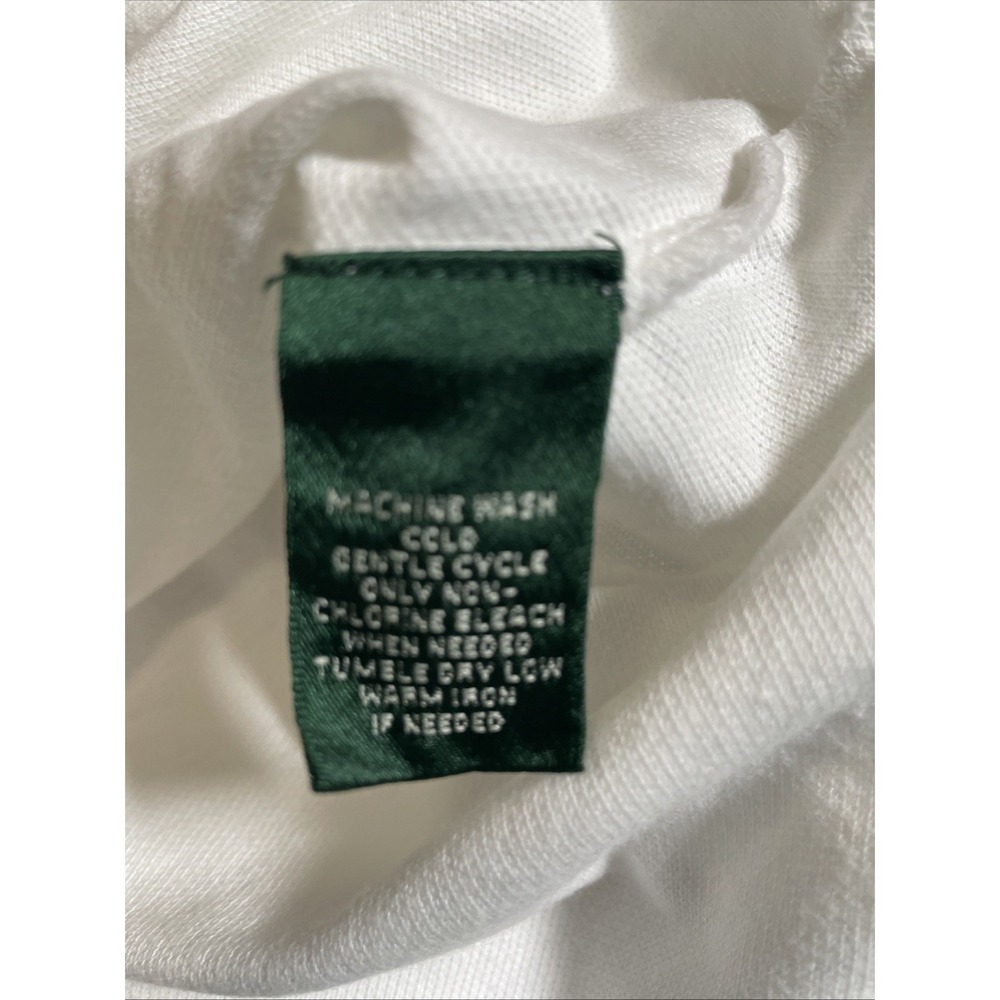 1990's RLR  White Rugby Top w/ Crest & White Collar Size Women Large long sleeve - Picture 8 of 8